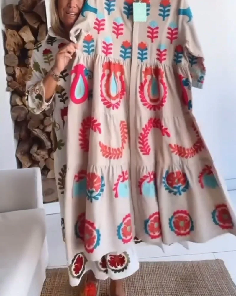 Floral Graphic Print Dress - Image 8