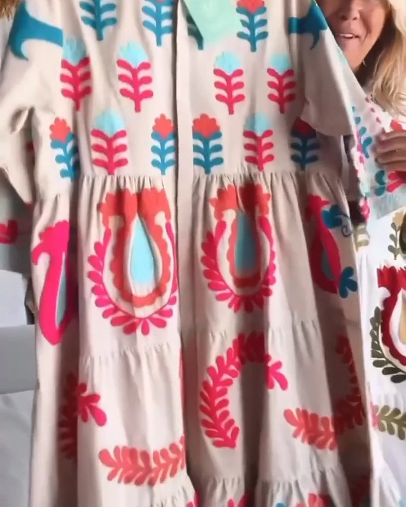 Floral Graphic Print Dress - Image 9