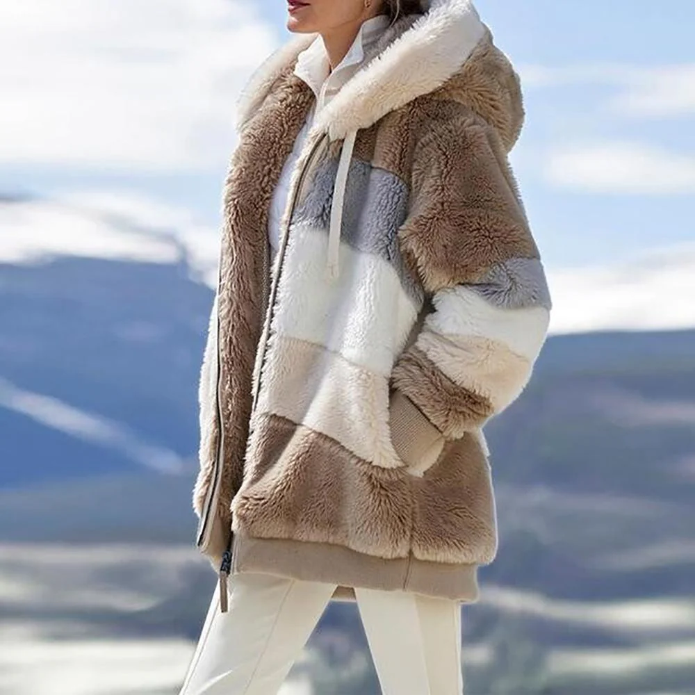 Fluffy Warm Oversized Hoodie Coat - Image 9