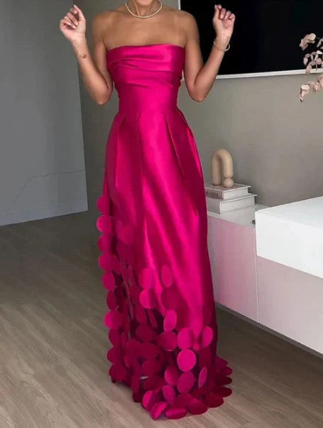 Formal Sheath Dress With Flared Hem - Image 2