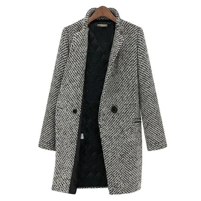 Full-Length Wool Coat with Lapels - Image 8