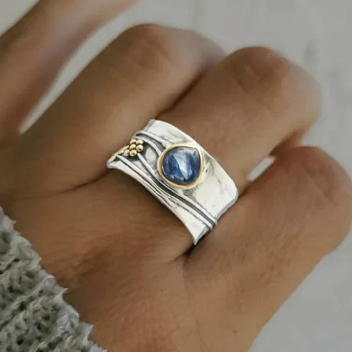 Gemstone Anxiety Relief Spinner Ring - Image 4