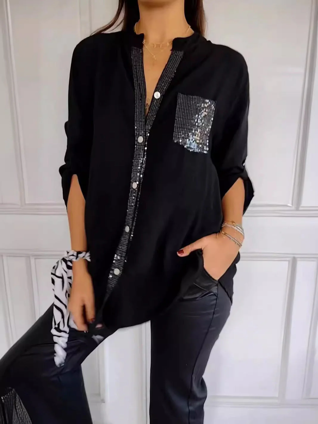 Glam Top with a Sophisticated Edge