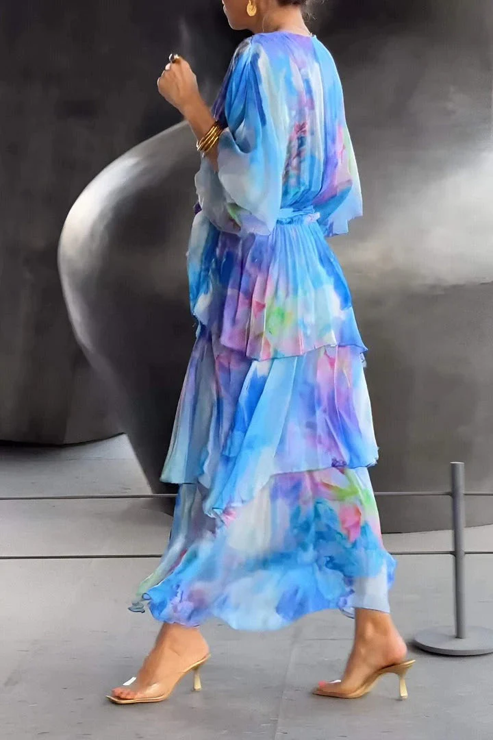 Glamorous V-Neck Maxi Dress For Women - Image 6