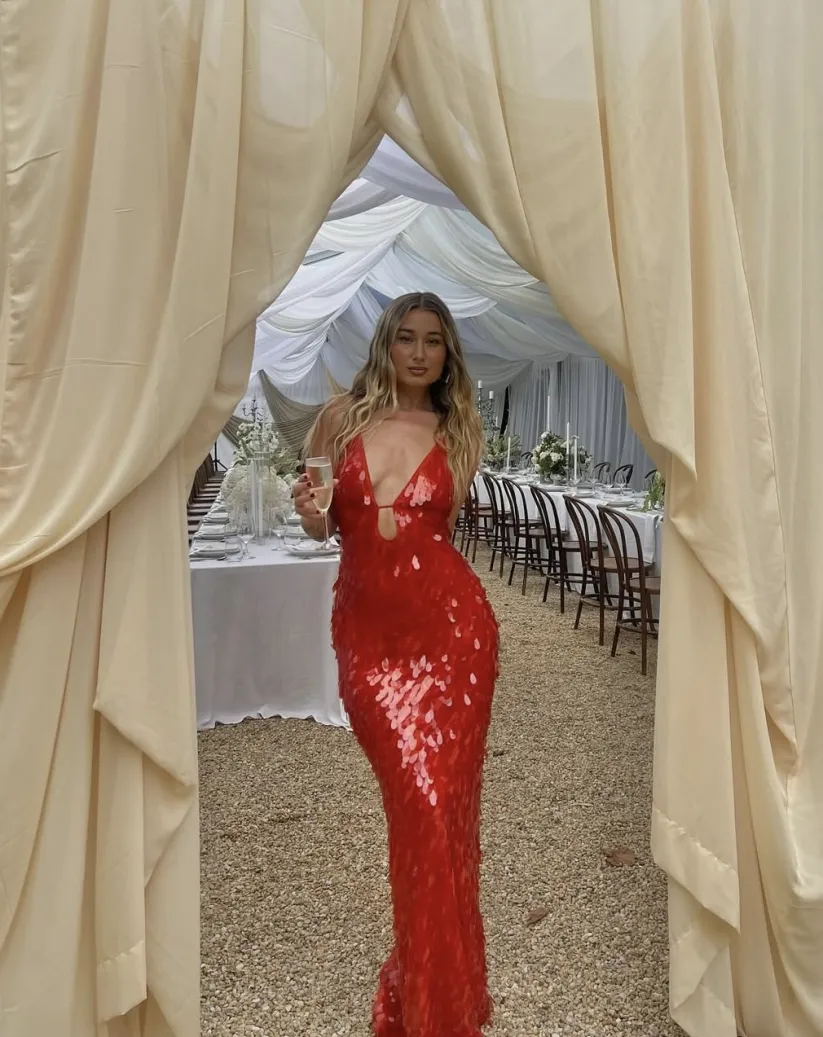 Glitter Sequins Backless Strap Dress - Image 15