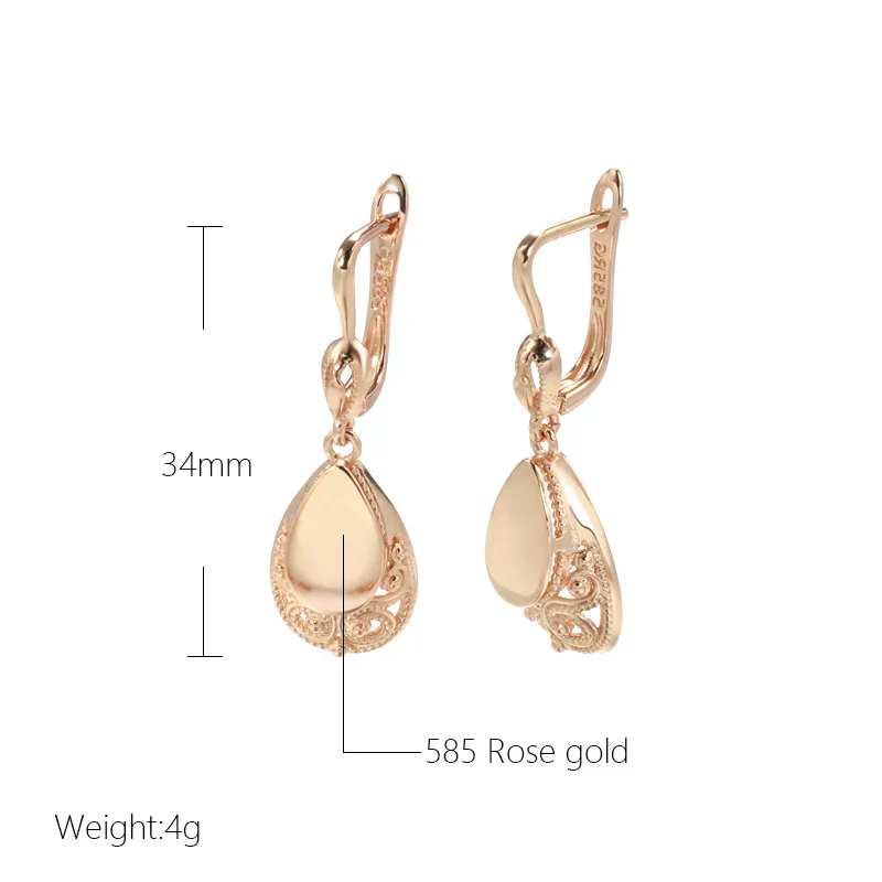 Gold Merle Drop Earrings for Women - Image 10