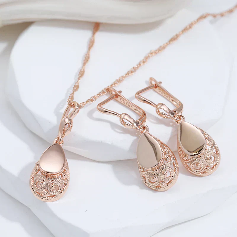 Gold Merle Drop Earrings for Women - Image 5