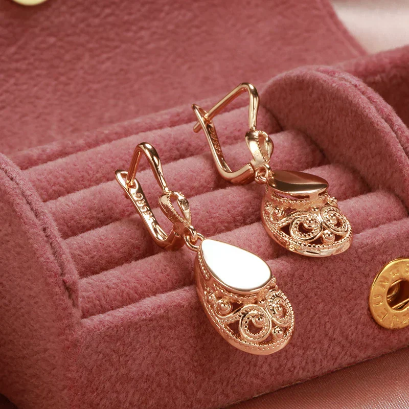 Gold Merle Drop Earrings for Women - Image 7