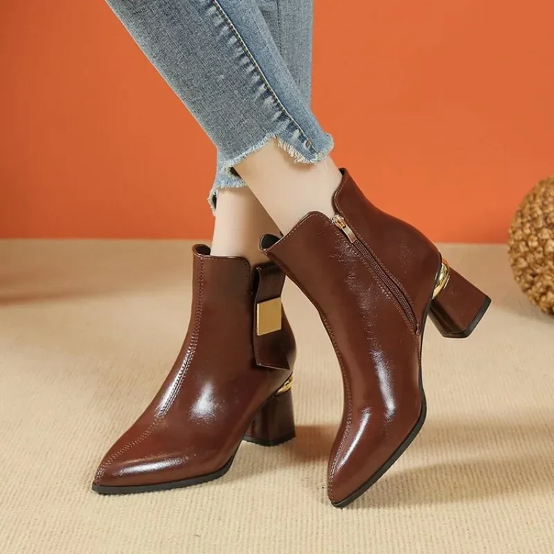 Sabrina | Golden Heeled Bootie - Image 4