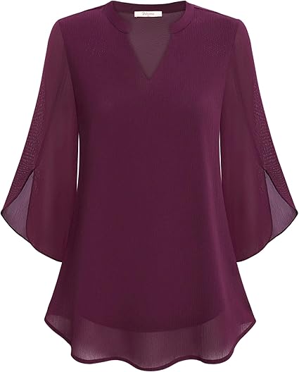 Graceful Split-Sleeve Blouse - Image 11