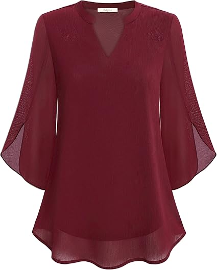 Graceful Split-Sleeve Blouse - Image 13