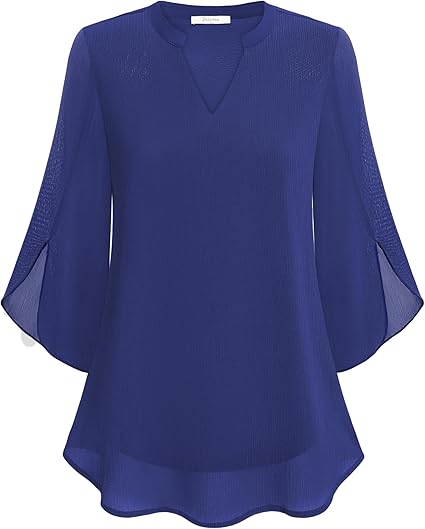 Graceful Split-Sleeve Blouse - Image 20