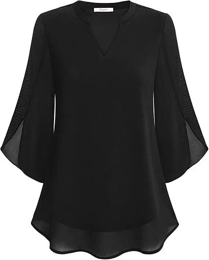 Graceful Split-Sleeve Blouse - Image 3