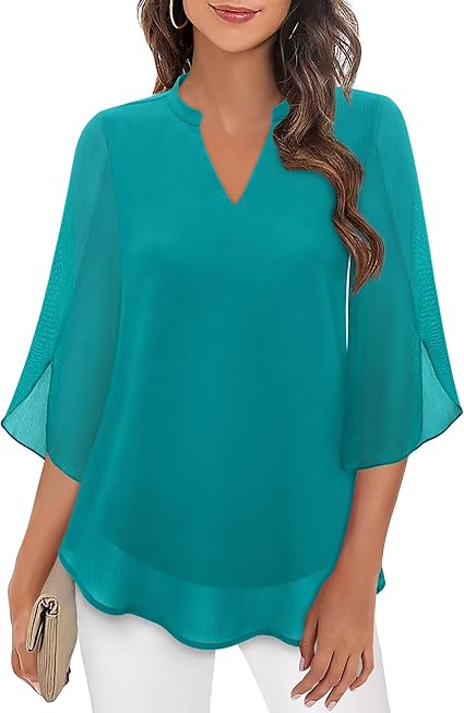 Graceful Split-Sleeve Blouse - Image 4