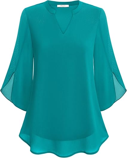 Graceful Split-Sleeve Blouse - Image 5