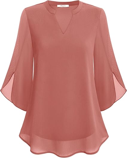 Graceful Split-Sleeve Blouse - Image 7