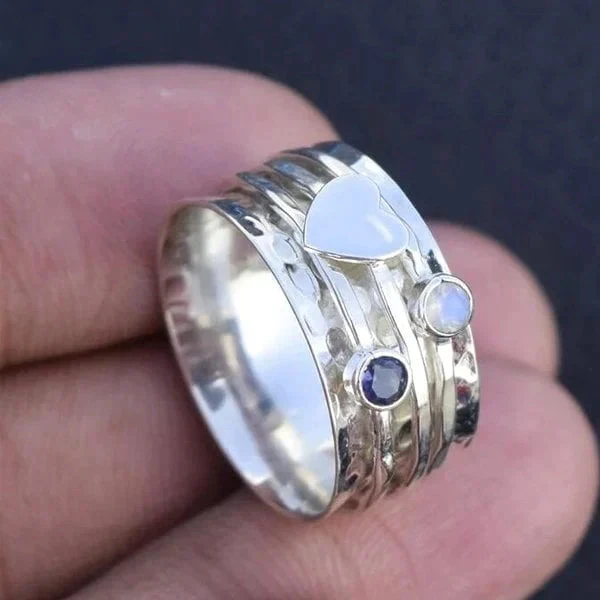 Handcrafted Heart Spinner Ring - Image 6