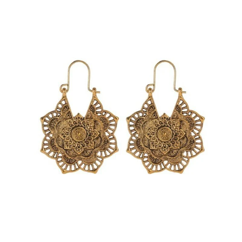Handmade Lotus Mandala Earrings - Image 9