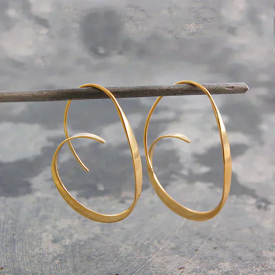 Handmade Twisted Spiral Earrings Delight - Image 3