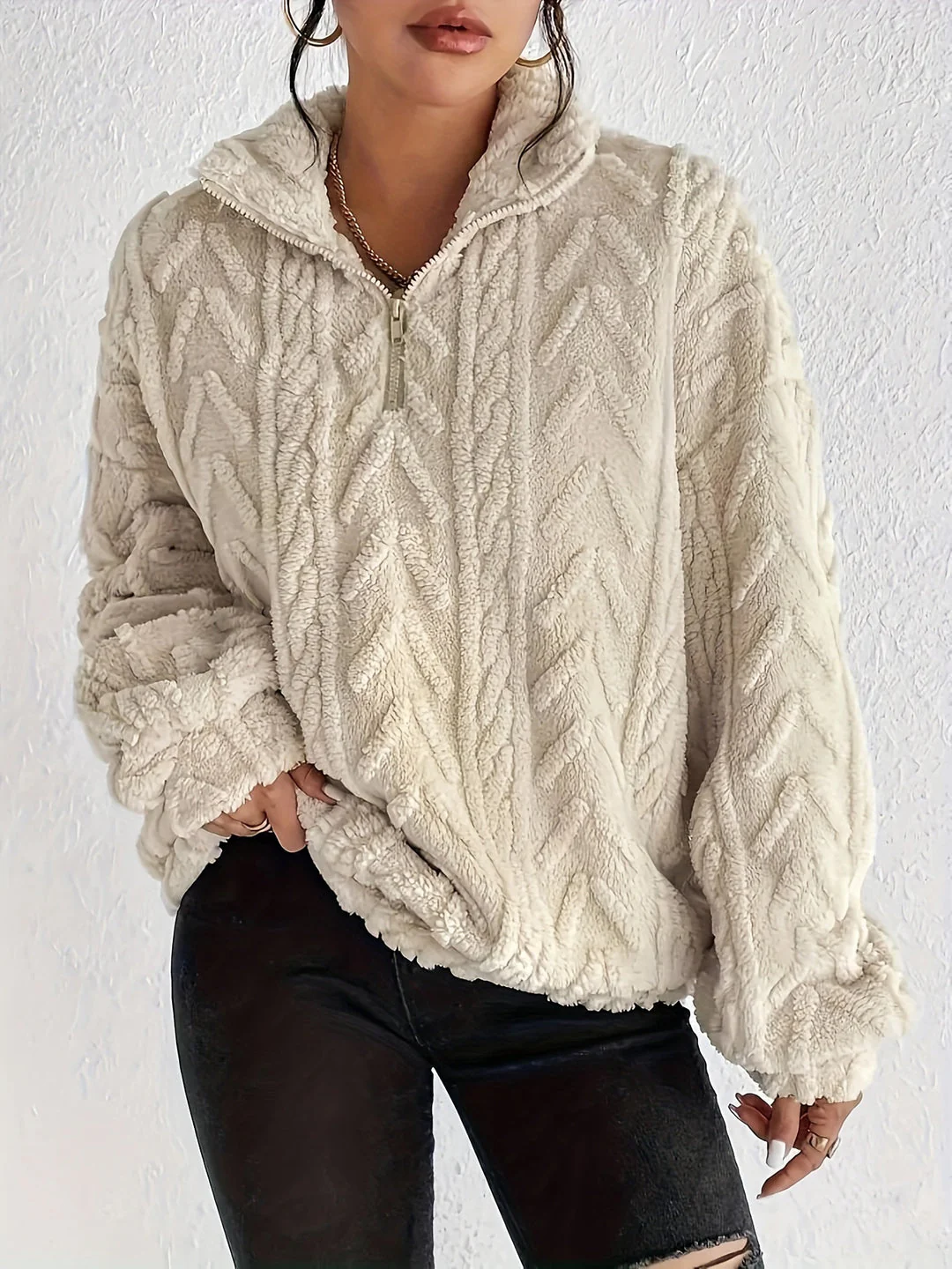 Hazel | Elegant Fleece Sweater - Image 10