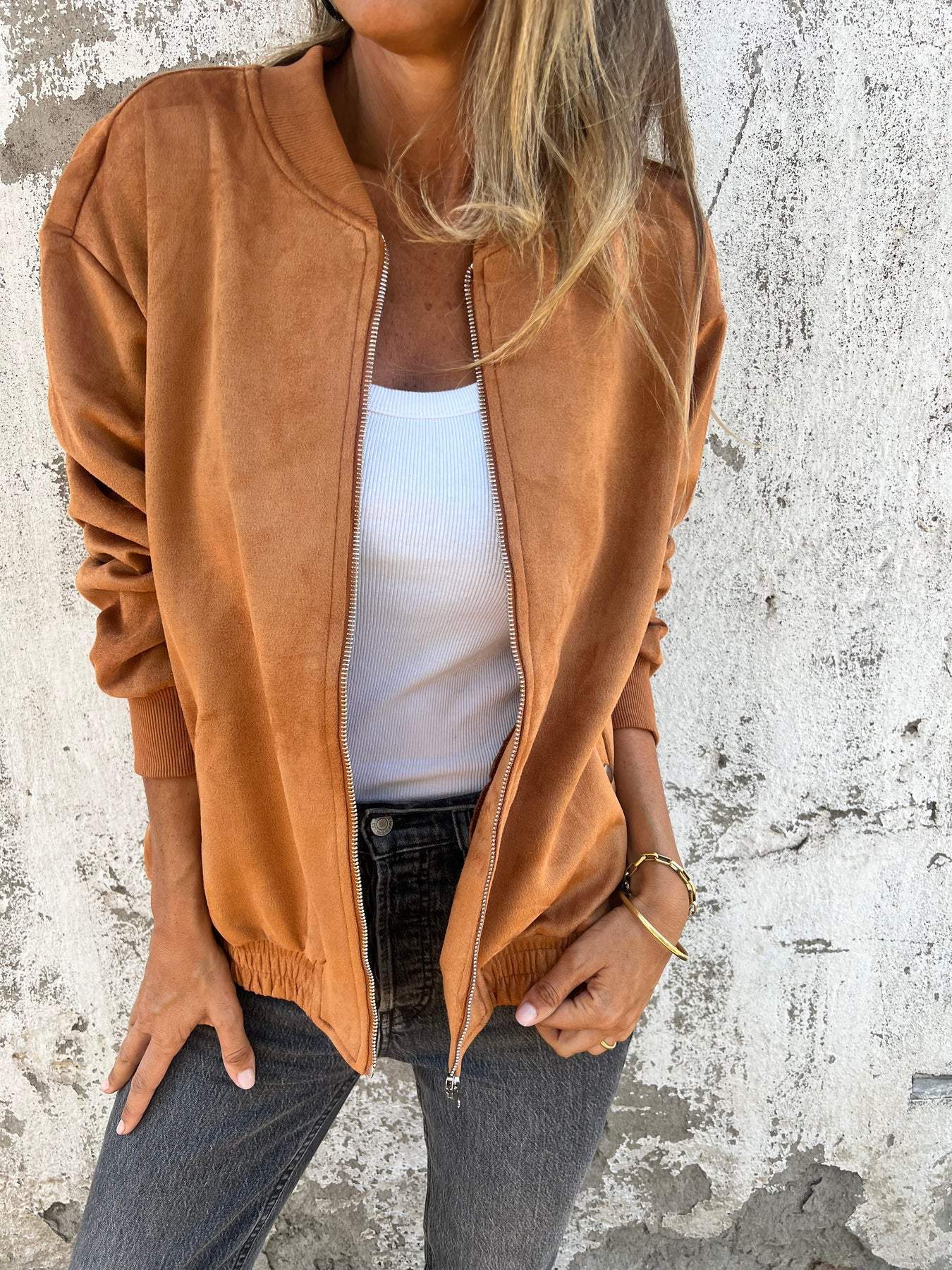 Heritage Suede Bomber Jacket - Image 12