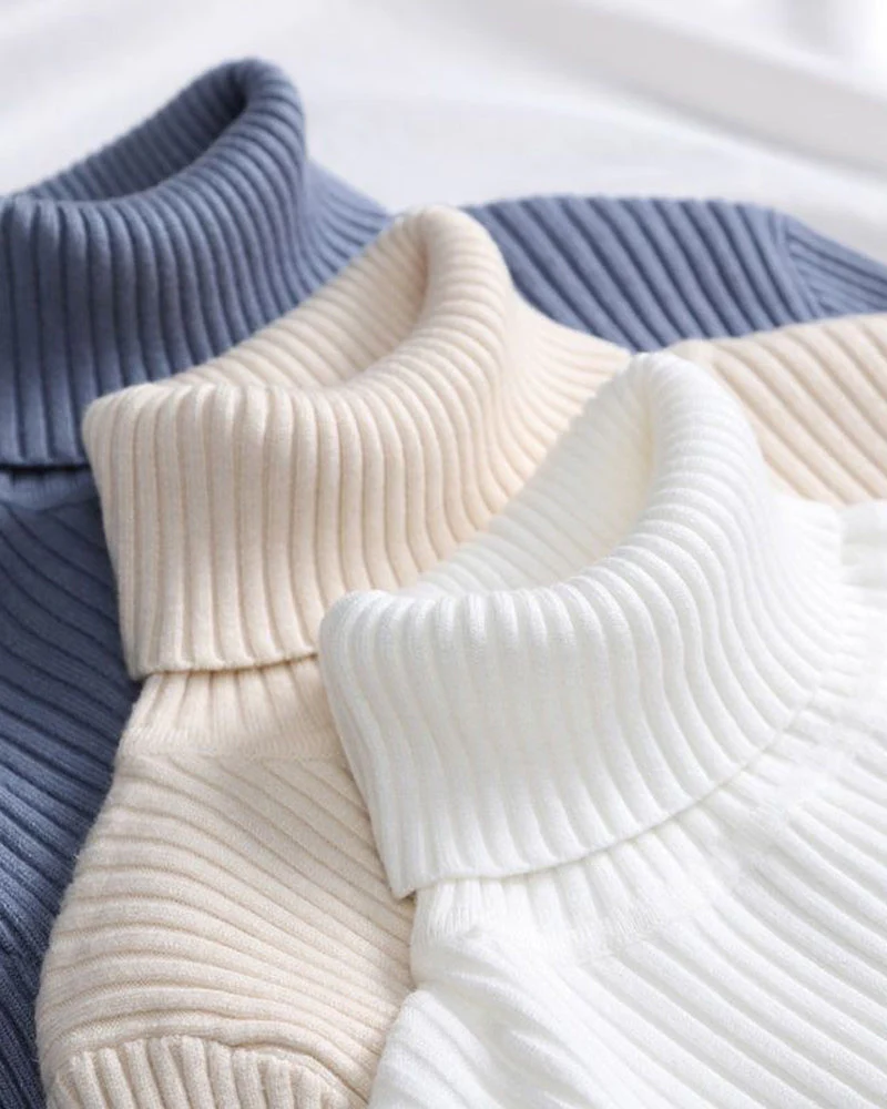 High-Neck Knit Sweater Base Layer - Image 15