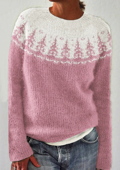Icelandic Pattern Wool Knit Sweater - Image 3