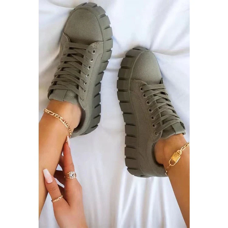 Stylish Plain Colored Women's Sneakers - Image 6