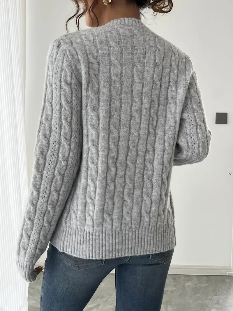 Knitted Cable Cardigan for Women's - Image 15