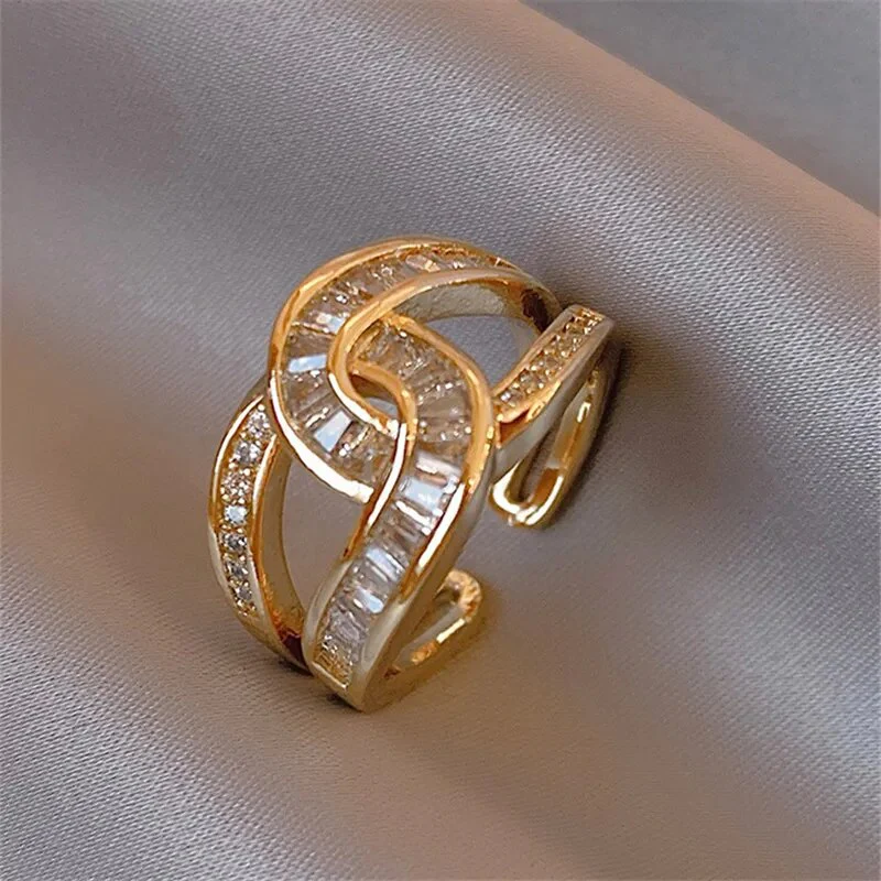 Knotted Elegant Adjustable Ring - Image 2