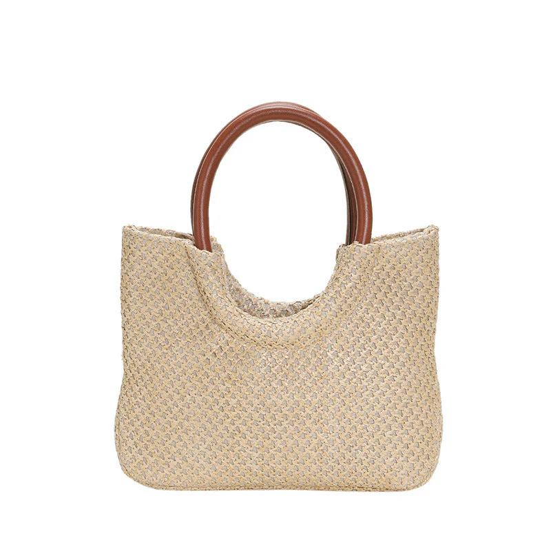 Korean-Style Woven Straw Handbag - Image 6