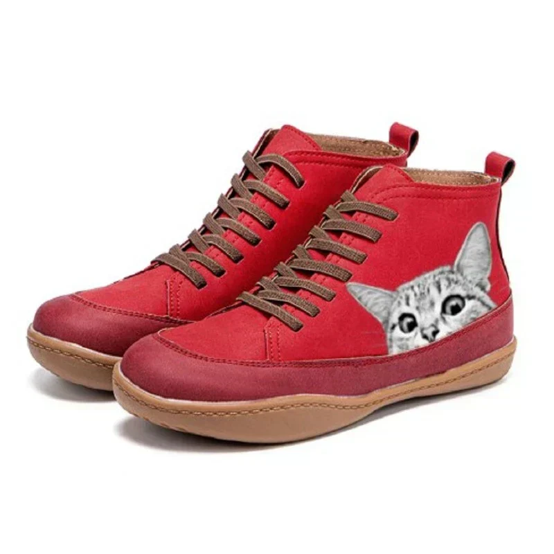 Leather Boots with Cat Design - Image 14