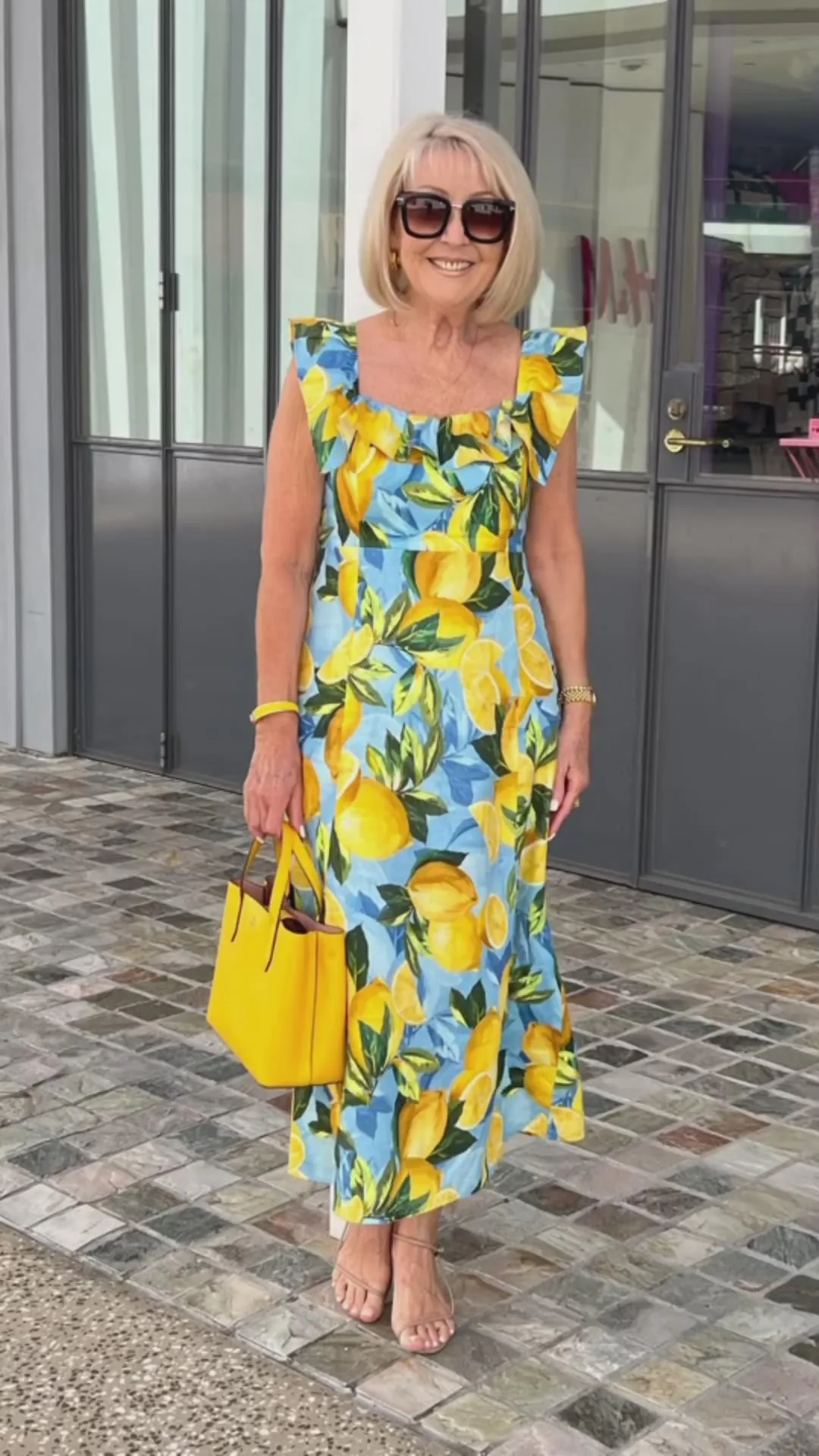 Lemon Print Tunic Dress with Relaxed Fit - Image 8