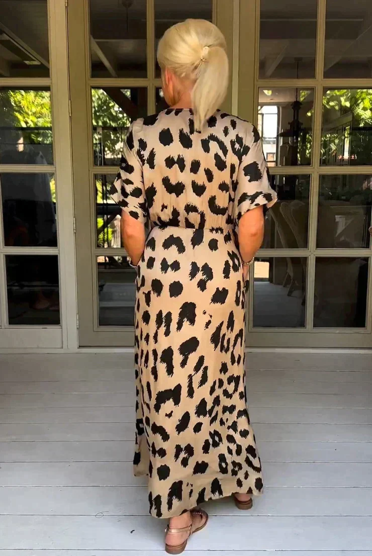 Leopard Print Stylish Maxi Dress - Image 9
