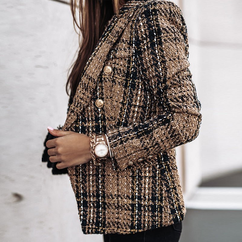 Lightweight Checked Blazer Jacket - Image 11