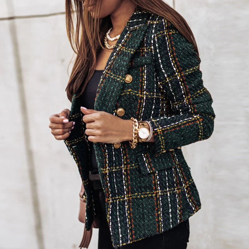 Lightweight Checked Blazer Jacket - Image 2