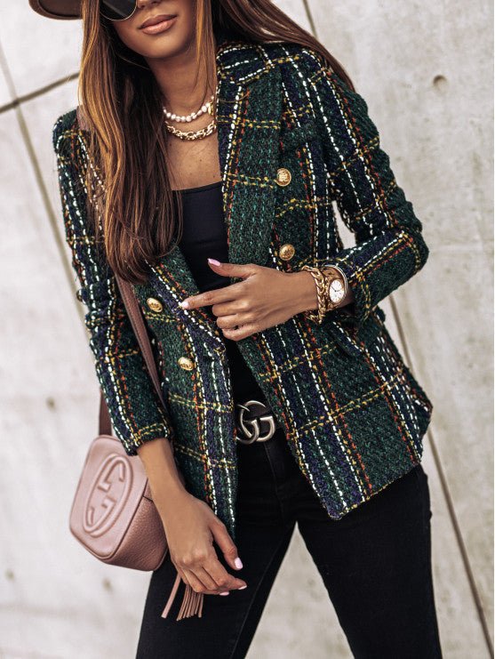 Lightweight Checked Blazer Jacket - Image 9