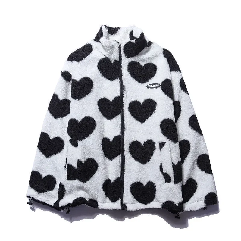 Lightweight Heart Pattern Coat Women - Image 12