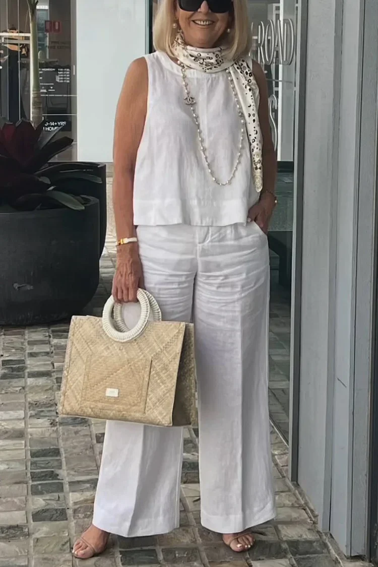 Elegant Sleeveless Two-Piece Set - Image 13
