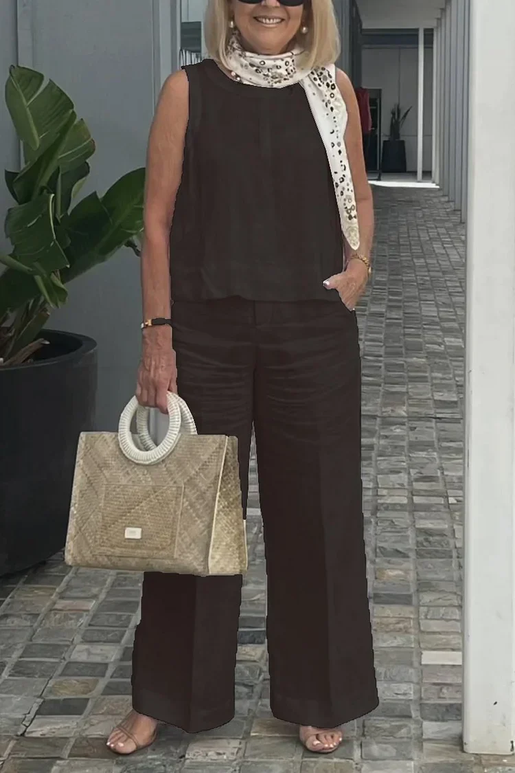 Elegant Sleeveless Two-Piece Set - Image 14