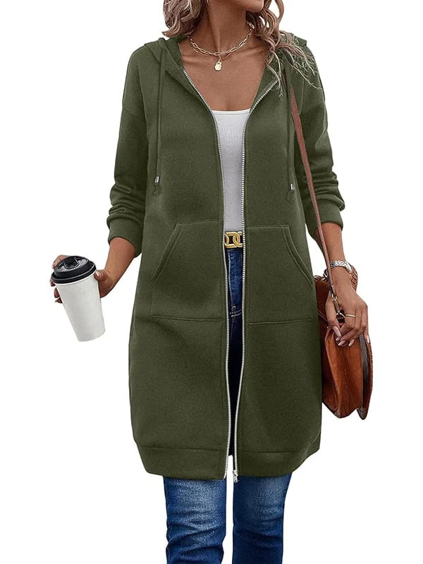 Long Sleeve Hoodie With Zip Up - Image 10
