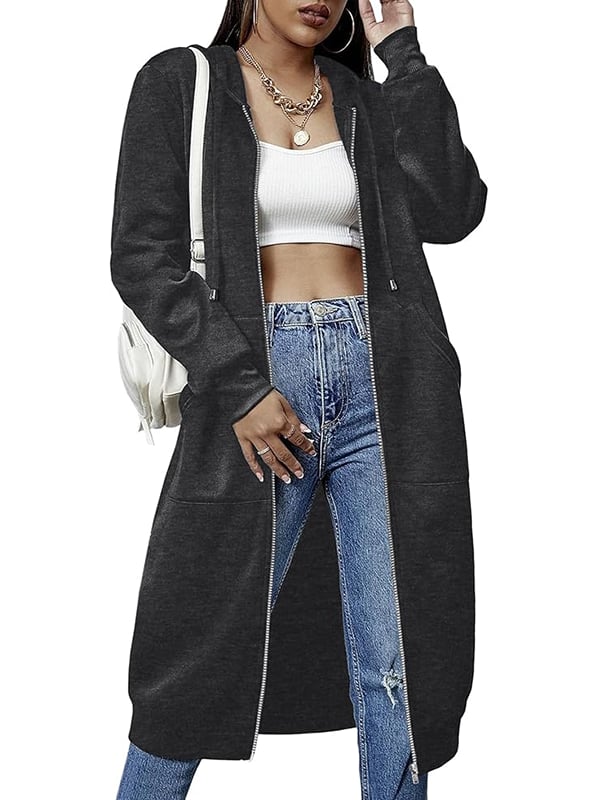 Long Sleeve Hoodie With Zip Up - Image 14