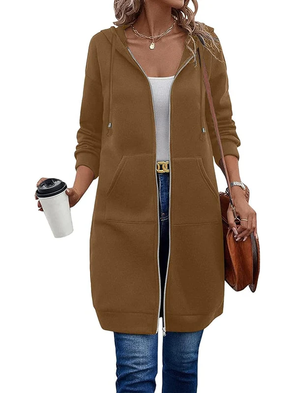 Long Sleeve Hoodie With Zip Up - Image 17