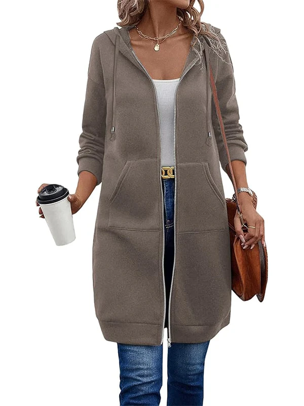 Long Sleeve Hoodie With Zip Up - Image 19