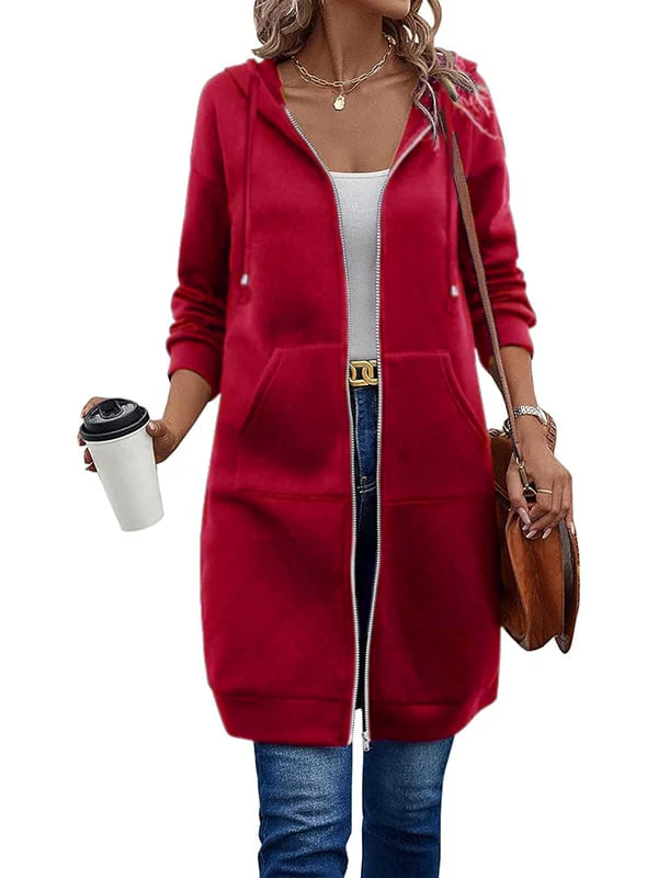Long Sleeve Hoodie With Zip Up - Image 26