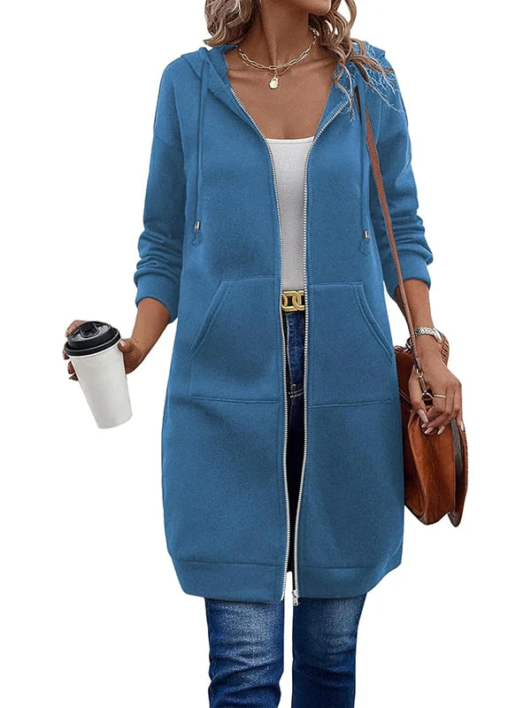 Long Sleeve Hoodie With Zip Up - Image 7