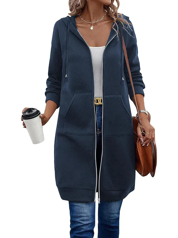 Long Sleeve Hoodie With Zip Up - Image 8