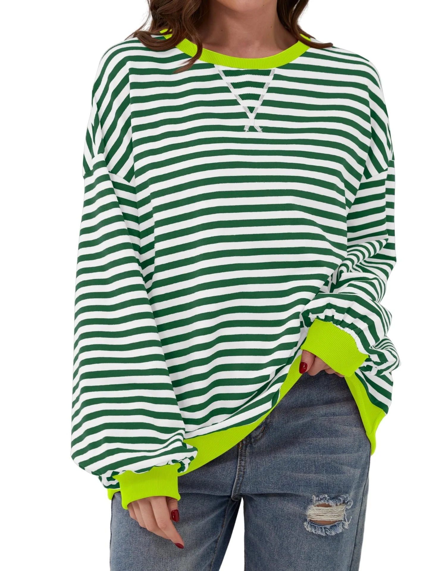 Long Sleeve Striped Pullover Casual Shirt - Image 6
