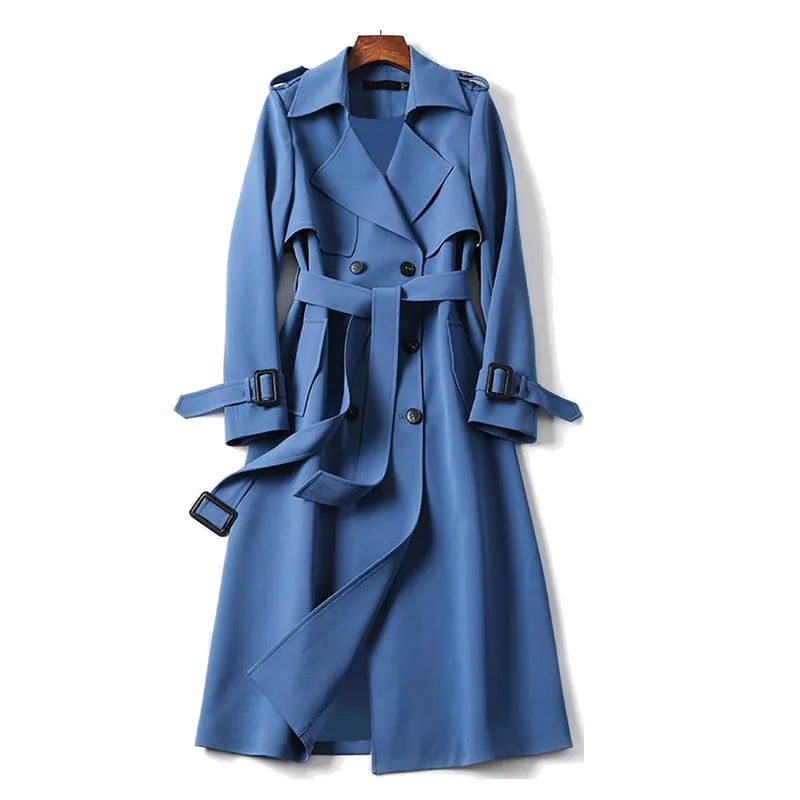 Longline Trench Coat for Women - Image 13