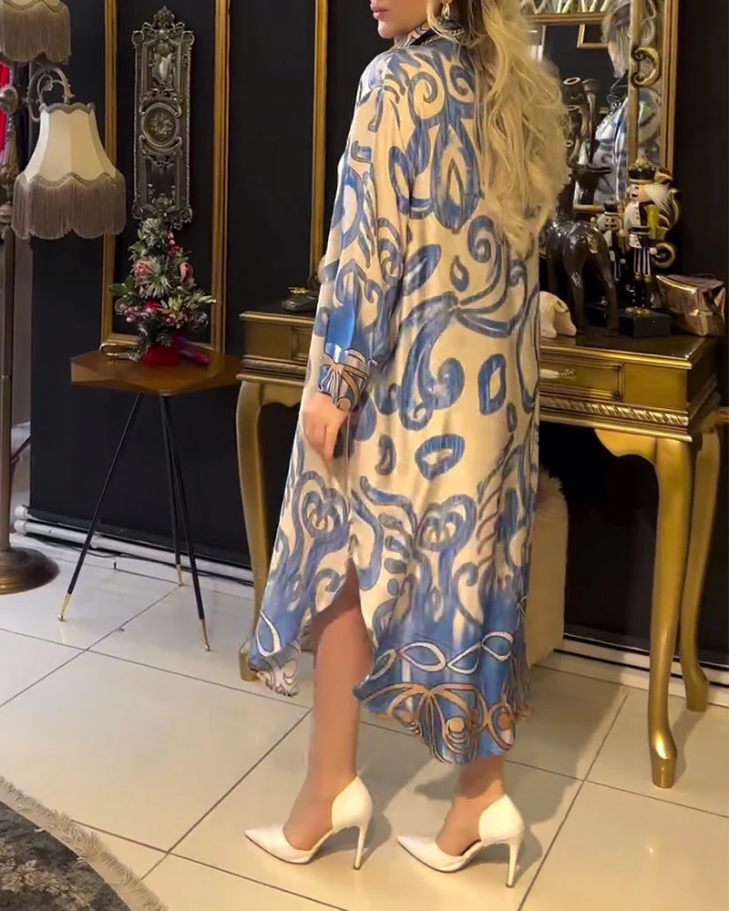 Loose and elegant printed dress - Image 13